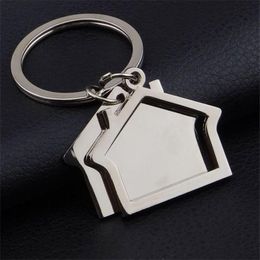 10 pieceslot Zinc Alloy House Shaped Keychains Novelty Keyrings Gifts for Promotion House key ring4963952