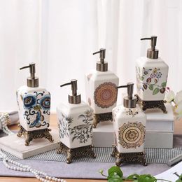 Liquid Soap Dispenser European-style Ceramic Emulsion Bottle Retro Portable Shampoo Home Accessories Bathroom