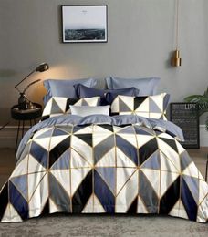 Luxury Bedding Sets Set Geometry Real Cotton Bed Sheets Cover Duvet Cover Double276z1392297