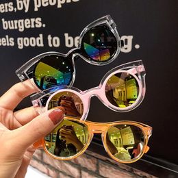 Children Cute Cartoon Sunglasses Boy Girl Colors Outdoor Kids Sun Protection Sunglasses Baby Sport Shades Glasses 240416