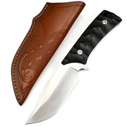 OEM Customizable D2 High Quality Wood Handle Fixed Blade Knife Outdoor Hunting Camping Survival Tool Leather Case ODM Supported
