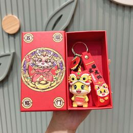 New Year's the Year of the Loong Mascot Doll Key Chain Pendant Cute Small Pendant Key Chain