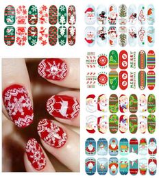 Manicure luminous Full sticker Christmas series Snow Santa Claus festival nail stickers Gift stickers nail decoration9095576