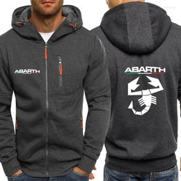 Men's Hoodies Men Fashion Leisure Abarth Printing Spring Autumn Comfortable Casual Simplicity Zipper Hooded Classics Versatile Top