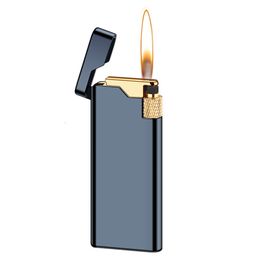 Customise Multiple Styles Metal Cigar Lighter Refill Without Gas Adjustable Firepower Flint Wheel Lighter