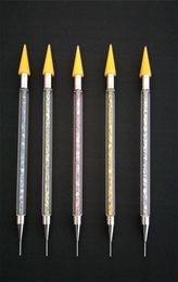 Double Head Nail Dotting Pen Multi Function Rhinestone Crayons Diy Wax Pencil With Storage Box Mulit Colour 5 3hp E16318288