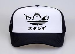 Ball Caps Design Harajuku Hat Cartoon Totoro Spirited Away Baseball No Face Faceless Man Snapback Hats Women Anime Mesh Trucker Ca1891334