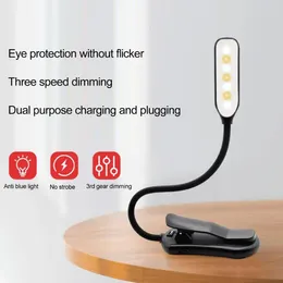 Table Lamps Reading Lamp Eye Protection Uniform Lighting High Brightness Flicker Free Dimmable Eye-caring Book Clip LED Light Office Su