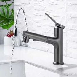 Bathroom Sink Faucets New Models Pull-out Type Bathroom Sink Faucet Hot and Cold Water Bathroom Faucet Kitchen Washbasin Faucet Tap