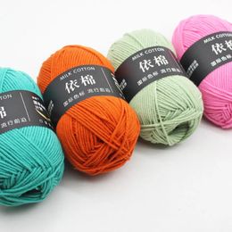 50gSet 4ply Milk Cotton Knitting Wool Yarn Needlework Dyed Lanas For Crochet Craft Sweater Hat Dolls At Low Price 240428