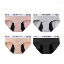 Waist Support 4 Pack Women Girls Menstrual Period Panties Breathable Cotton Underwear Physiological Leakproof Briefs