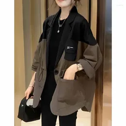 Women's Suits Blazer Coat 2024 Spring Autumn Temperament Elegant Lady Suit Outerwear Design Sense Versatile Ladies Tops