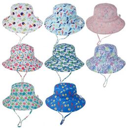 Caps Hats Swimming Hats For 0-3 Years UV Protection Neck Ear Cover Beach Cap with Adjustable Chin Strap Nice Baby Sun Hat Bucket Hat