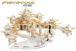 MMZ MODEL Piececool 3D metal puzzle THE MOON PALACE Assembly Model DIY 3D Laser Cut Model puzzle toys gift for adult Y20042127939861963