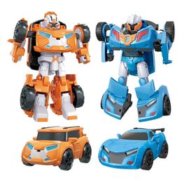 Mini Tobot Transformation Robot Toys Korea Cartoon Brothers Anime Deformation Car Aeroplane for Children Gift 240422
