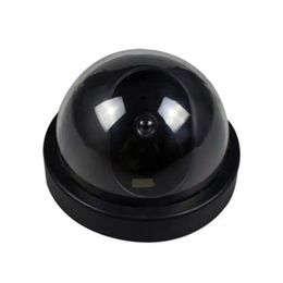 newBlack Plastic Smart Indoor/Outdoor Dummy Home Dome Fake CCTV Security Camera with Flashing Red LED Light