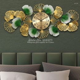 Wall Clocks Home Living Room Decoration Pendant Hanging Mural Sofa Background Metal Clock