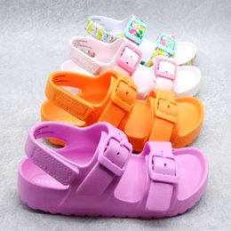 Summer Baby Toddler Kids Adults Slip-On Sandals Boys Girls Foam Beach Slides Candy Colour Children Lightweight Breathable Sandals 240411