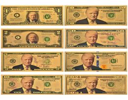 2021 Trump Commemorative Coin Gold Foil Banknote 2024 Presidential Campaign Office Creative Coins1785182