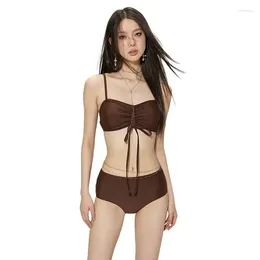 Women's Swimwear Korean Style Bikinis Set 2024 Spa Vacation Swimsuit Separates Bikini Four-piece Suit Women Bathing