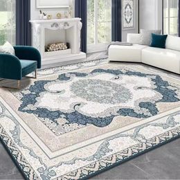 Persian Living Room Carpet Crystal Velvet Sofa Coffee Table Blanket Retro Bedroom Bed blanket Cushion Home Decor 240424