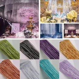 Curtain 100x200cm Crystal Valance Shiny Tassel Line Curtains Window Door Divider Drape Living Room Bedroom Home Decor