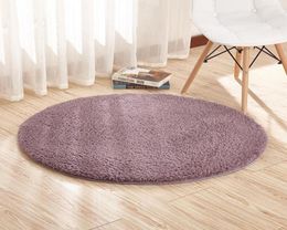 Lamb Velvet Round Carpet Fitness Yoga Mat Hanging Basket Mat Computer Chair Mat Bedroom Living Room Bedside Carpet 6530948