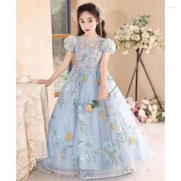 Girl Dresses Flower Boy Fairy Treasure Children's Model Walk Birthday Banquet Princess Host Speech Dress