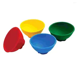 Dinnerware Sets 4 Pcs Flatware Rice Candy Fruit Bowl For Kids Drop Resistance Baby Feeding Seasoning Silicone