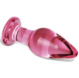 Pink Glass Anal Pleasure Beads Butt Plug In Adult Games For Couples Erotic Anus Sex Toys For Woman Men Gay8072686