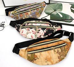 Water Resistant Fashion Women Printed Fanny Pack Waist Pouch Bum Bag Travel Money Pouch Hip Purse6264419