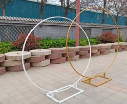 Party Decoration Wedding Round Stand Props Circular Hoop Arch Birthday Wrought Iron Mariage Decor Metal Flower Balloon Frame7266433
