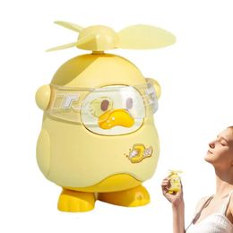 Portable Fan Duck Design Rechargeable Mini Cute Small Pocket With Lanyard Handheld 240422