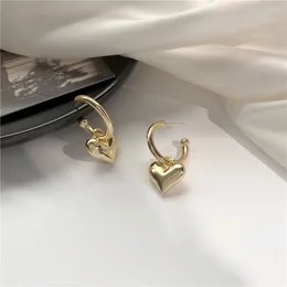 Dangle Earrings Fashion Exquisite Drop Earring Sweet Adorable Ear Hoop Women Piercing Stud Gold Silver Colour Love Heart