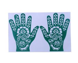 Whole 2017 New Arrival India Henna Temporary Tattoo Stencils For Women Hand Leg Arm Feet Body Art Decal Fashion4779250