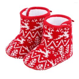 Boots Elk Christmas Warm Born Girl Boys Girls Fleece Slippers 4 Cotton Sole Baby Shoes