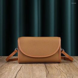 Evening Bags Johnature Simple Genuine Leather 2024 Versatile Women Bag Retro Solid Colour Natural Real Cowhide Shoulder & Crossbody