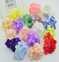 100pcs 10cm silk hydrangea for home wedding vases for decoration bridal accessories fake flower diy scrapbook Artificial flowers Y4263501