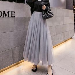 Skirts Women's Long Skirt Korean Style Fashion Fairycore Clothes Vintage Y2k Clothing For Girl Ladies