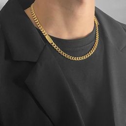 New Gold Silver Necklaces Miami Cuban Link Chain Mens Necklaces Hip Hop Stainless Steel Jewellery For Women9015851