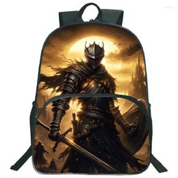 Backpack Game Dark Soul Print For Primary School Boys Girls Large Capacity Bookbag Students Waterproof Bags Laptop