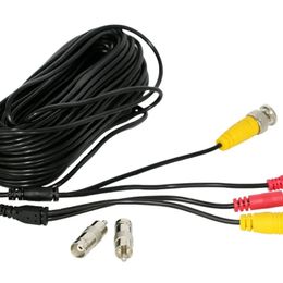 59ft 18m 32ft 10m BNC+DC CCTV Cable for Analogue AHD CVI CCTV Surveillance Camera DVR Kit Video Power 2in1 cable Camera