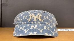 South Korea NY baseball cap full print stereo embroidery Yankees sunscreen fashion allmatch couple hat4379113