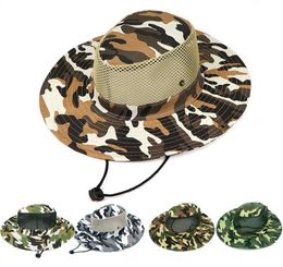 Boonie Hat Sport Camouflage Jungle Military Cap Adults Men Women Cowboy Wide Brim Hats For Fishing Packable Army Bucket Hat CNY1144931355