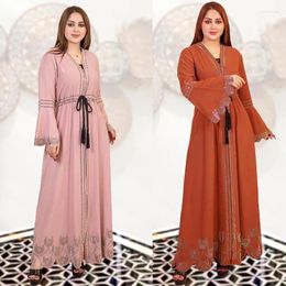 Ethnic Clothing Elegant Abayas For Women Diamond Moroccan Dresses Dubai Party Outfits Sequin Long Sleeved Muslim Robe Abaya African