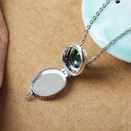 Pendant Necklaces Openable Crystal Sachet Po Box Exquisite Gawu Necklace Women's Fashion Evening Jewellery Gift