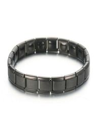 Mens Womens Germanium Stone Titanium Health Relief Expandable Magnetic Bracelet Link Chain5515514