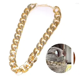 Dog Apparel 1PC 27/35/45cm Pet Cat Gold Necklace Collar Plastic Chain Dress Up Decoration Gift For Fighting Jewellery Po Prop