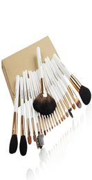 Zoreya Quality Bridal Make up Brushes Professional 22 Pcs Blush Powder Makeup Brushes Set White Brush Kit Case3550623