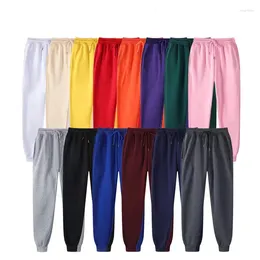 Men's Pants Autumn And Winter Guards European American Cross Border Velvet Women's Sports Solid Colour Cotton T